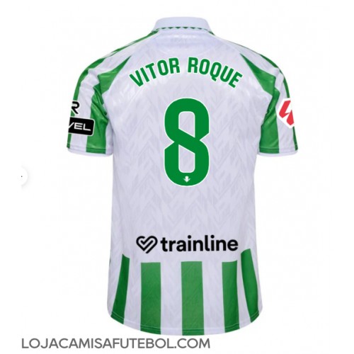 Camisa de Futebol Real Betis Vitor Roque #8 Equipamento Principal 2024-25 Manga Curta